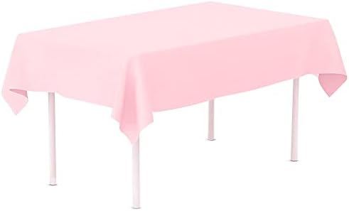NORZEE 12-Pack Pink Plastic Tablecloths 54x108 Rectangle