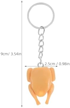 LOGOFUN 40PCS Mini Roast Chicken Keychain