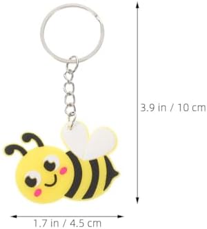 LUOZZY 24 Pcs Cartoon Bee Keychain Backpack Purse Hanging Keyring Party Favors