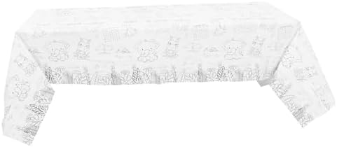 HOMSFOU Birthday Zoo Theme Paper Tablecloth for Parties