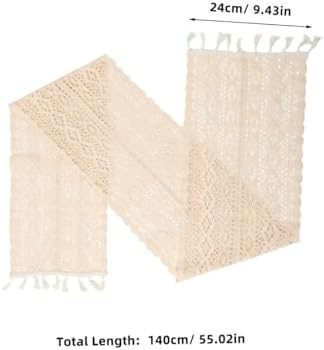 Zerodeko Cotton Table Runner with Fringe Decor