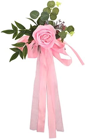 8pcs Wedding Aisle Decorations with Chiffon Ribbons