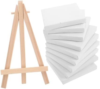 NUOBESTY Mini Painting Kit with Display Easel for Kids