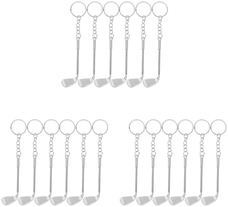 LOGOFUN 18PCS Mini Golf Keychain Alloy Set
