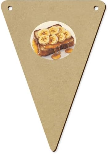 Azeeda 5 Pack Banana and Honey on Bread Wooden Bunting Flags BN00088973