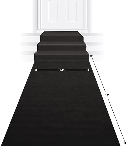 Beistle Black Novelty Aisle Runner Pack of 2