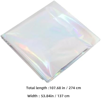 Cabilock 2pcs Rectangle Tablecloth Iridescent Holographic Foil Party Cover