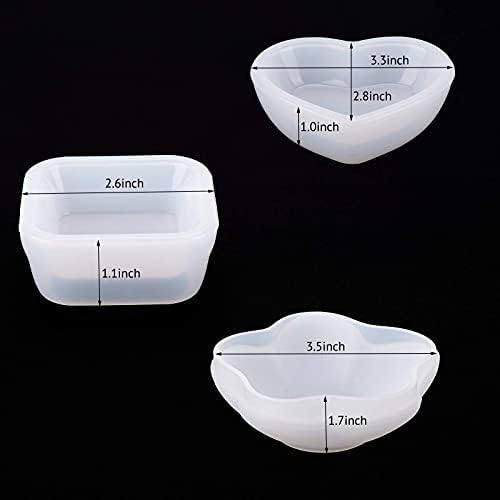 Gartful 3 Piece Resin Molds for Jewelry Candle Soap Holders