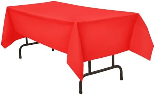 Oojami Disposable Plastic Table Covers 4 Pack 54x108 Red