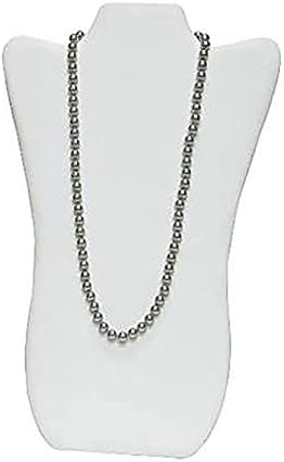 SSWBasics Tall White Faux Leather Necklace Easel - 25 Included