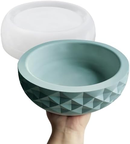 Wehous Diamond Shape Large Bowl Silicone Mold for Epoxy Resin Crafts