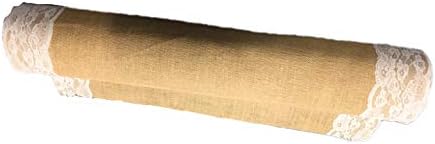 AAYU Premium Burlap Wedding Aisle Runner 48x50ft White Ivory