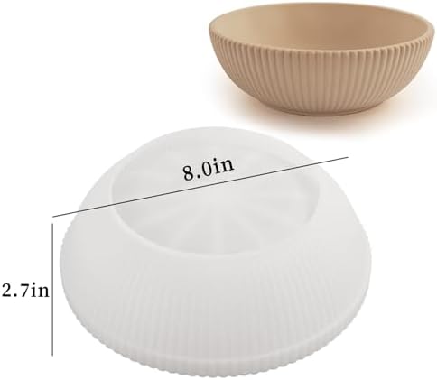 Wehous Large Round Silicone Mold for Candle and Storage