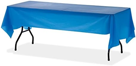 Genuine Joe GJO10325 Plastic Table Cover 108x54 Blue Pack of 6