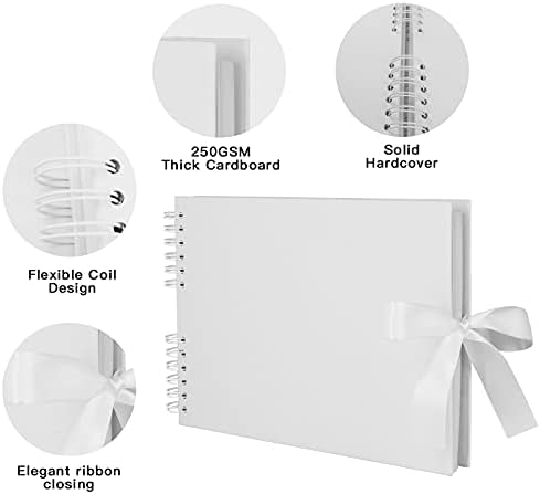 EVNEED Scrapbook Photo Album Wedding Guest Book