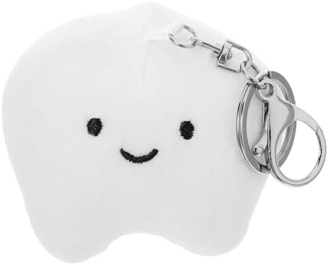 LUOZZY Plush Tooth Keychain for Key Bag Backpack
