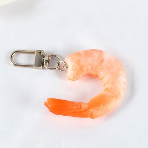 LOGOFUN 20 pcs Realistic Shrimp Keychain Pendants