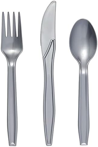 Juvale 144 Piece Silver Party Supplies Set
