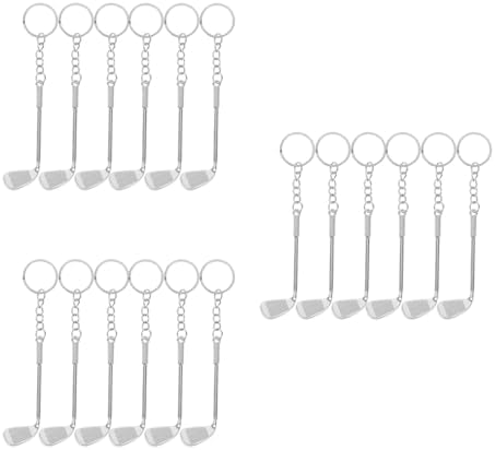 LOGOFUN 18PCS Mini Golf Keychain Alloy Set