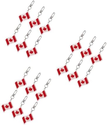 18pcs Canada Flag Keychain Souvenirs for Travelers and Collectors