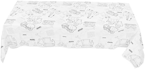 Uonlytech Birthday Coloring Tablecloth for Kids Parties