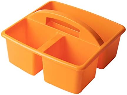 Portable 3 Compartment Storage Basket Bin Box with Handle