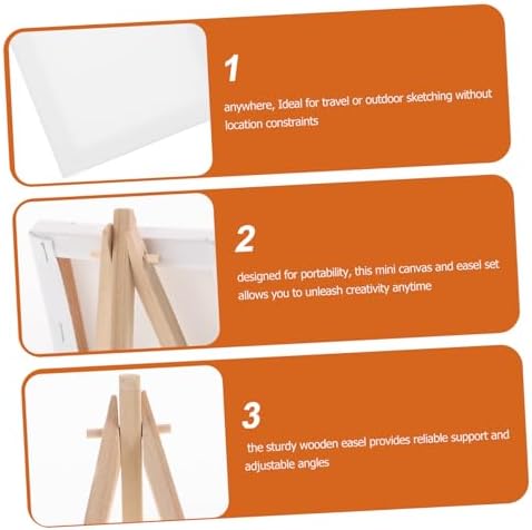 NUOBESTY Mini Painting Kit with Display Easel for Kids