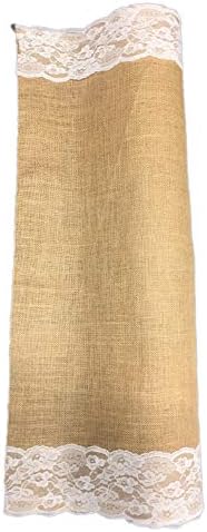 AAYU Premium Burlap Wedding Aisle Runner 40 Inch x 15 Feet