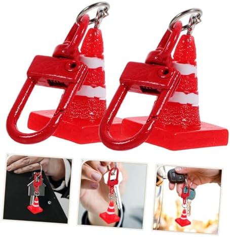 30pcs Resin Traffic Cone Keychain Charms for Bags and Accessories