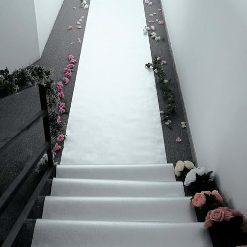 Efavormart 3FT x 50FT Silver Glitter Aisle Runner
