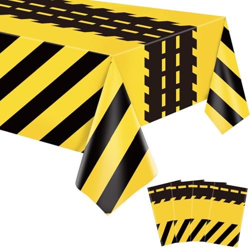 4 Pack Racing Car Theme Tablecloths for Kids Parties