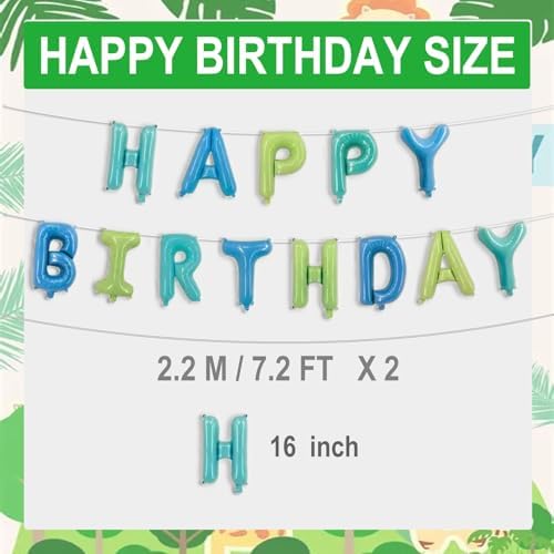 Cute Animal Birthday Balloon Set 17pcs Foil Balloons