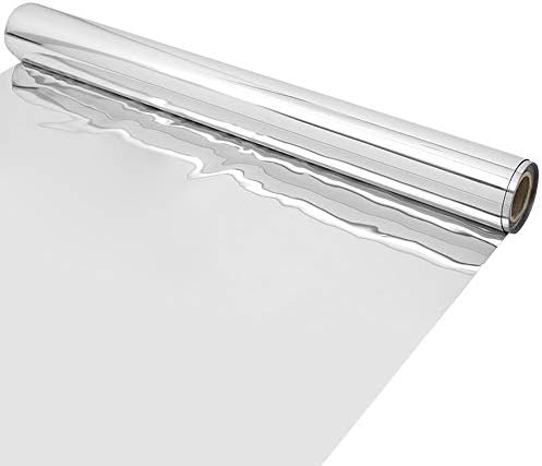 ANMINY Double Sided Aisle Runner Mirror Rug Silver