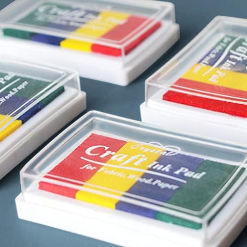4 Colors Washable Stamp Ink Pads Non-Toxic for Kids