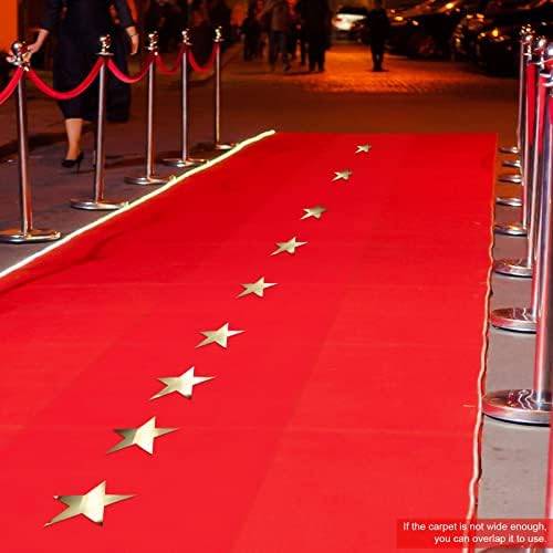 Shappy Red Carpet Runner with 20 Paper Stars 26x164ft