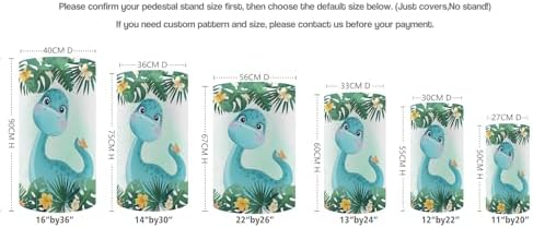 KONPON Blue Dinosaur Cylinder Table Cover for Birthday Decorations