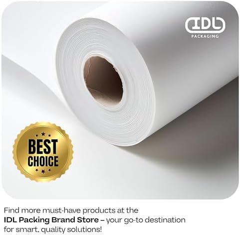 IDL Packaging White Paper Tablecloth Roll 18 x 150 Feet