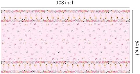 Xigejob Ballerina Party Tablecloth Set 3 Pack 54x108 Inches