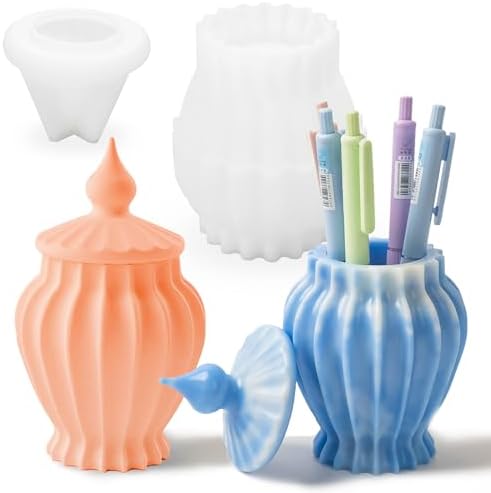 Dacies Silicone Box Mold With Lid for Resin Candle Jars