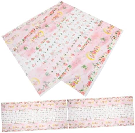 PRETYZOOM 3pcs Reusable Birthday Tablecloths Floral Design for Parties and Picnics