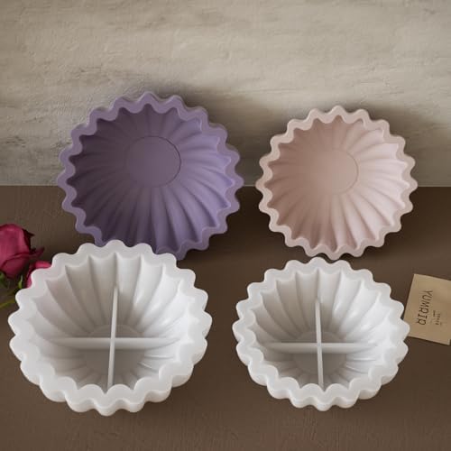 2PCS Flower Tray Resin Mold for Epoxy Casting and Craft Projects