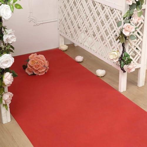 Efavormart 3FT x 100FT Red Rayon Aisle Runner