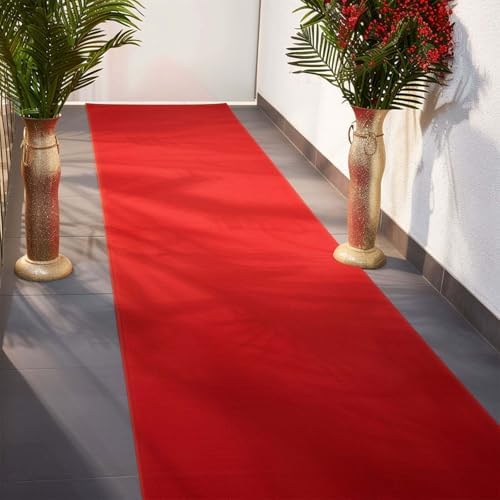 Efavormart 3FT x 100FT Red Rayon Aisle Runner