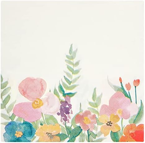 Juvale 144-Piece Floral Paper Plates Napkins Set