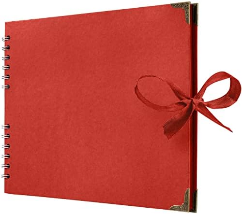 Bstorify Square Scrapbook Album 50 Pages Red