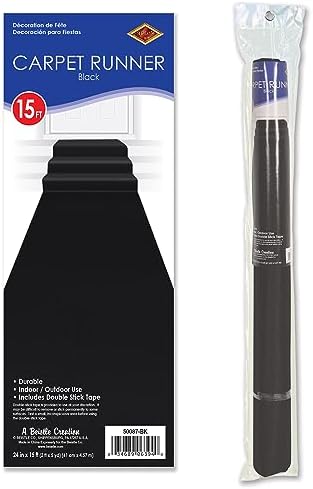 Beistle Black Novelty Aisle Runner Pack of 2