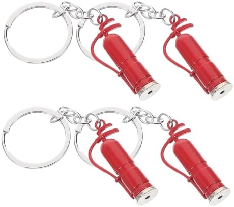 LUOZZY 4pcs Firefighter Keychain Decor
