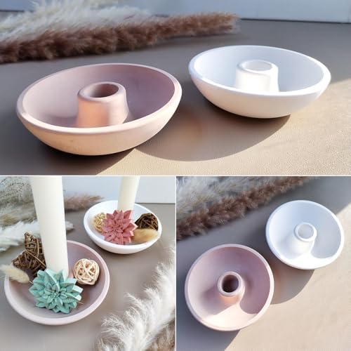 Wehous Round Candle Holder Mold for Resin Casting