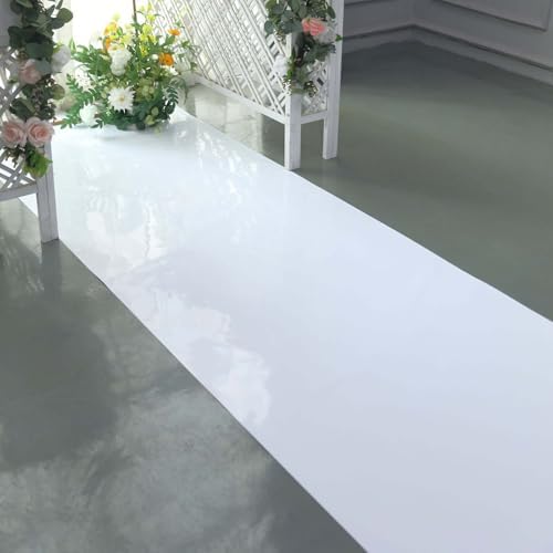 3ft x 65ft White Glossy Mirrored Wedding Aisle Runner