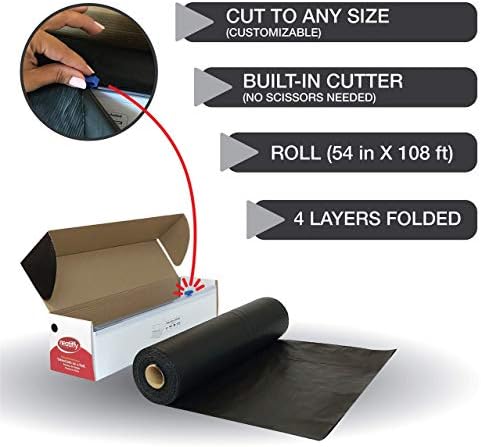 Neatiffy Disposable Tablecloth Roll Black 54 in x 108 ft